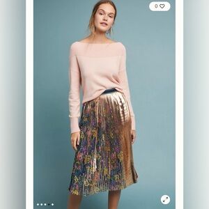 Anthropologie Maeve Teal and Purple Skirt